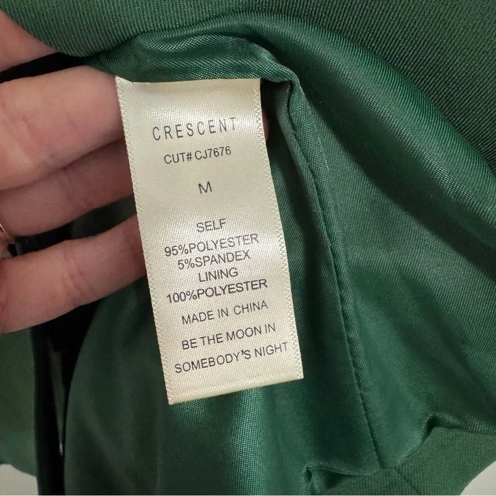 Crescent Oversized Green Blazer
